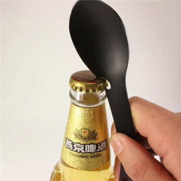 Outdoor Survival Tools 5 in 1 Camping Multi-functional EDC Kit Practical Fork Knife Spoon Bottle/Can Opener - Image 3