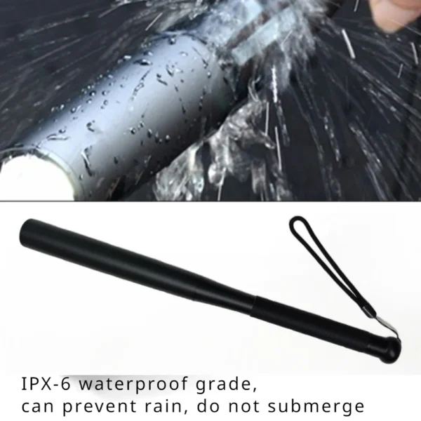 Self Defense Flashlight Stick LED Waterproof Baseball Bat Aluminium Alloy Torch For Emergency Self Defense Anti Riot Equipment - Image 3