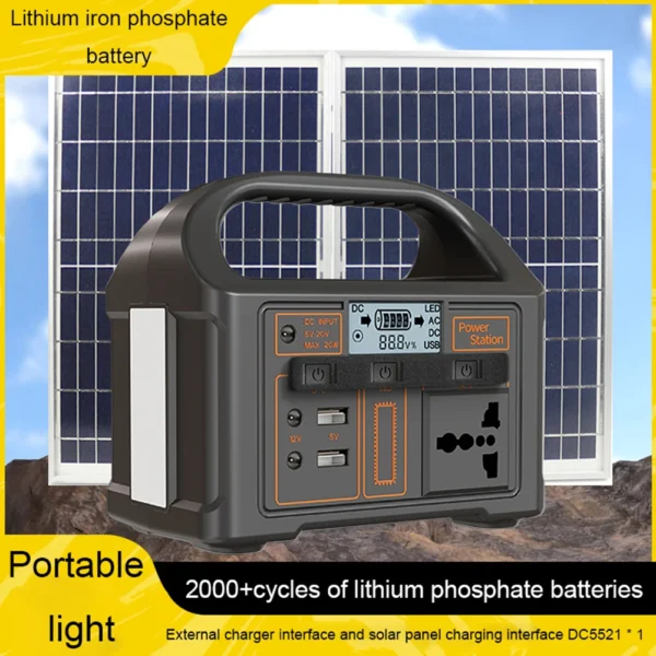 100W Portable Solar Power Station Power Generator LED Display Battery Power Outdoor Camping Power Bank Outdoor Power Supply - Image 4