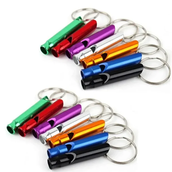 2 PCS Multifunction Whistle Portable Emergency Keychain Whistle Camping Hiking Outdoor Tools Self Defense Security Protection - Image 2