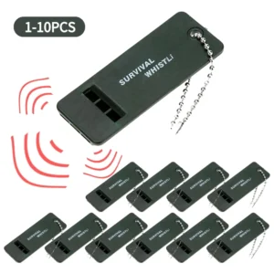 1-10PCS 3-Frequency Whistle High Decibel Survival Whistle Keychain Referee Camping Hiking Outdoor Emergency Survival Whistle